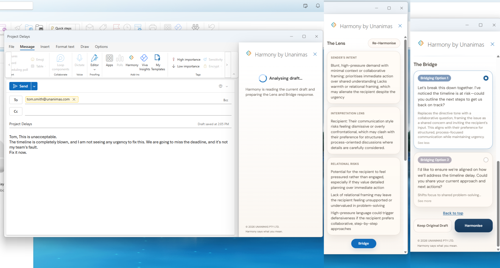 Harmony UI Mockup Placeholder